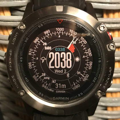 Barometer Watch Face Garmin Connect IQ