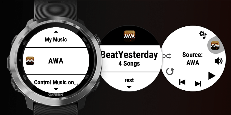 Awa Music Garmin Connect Iq