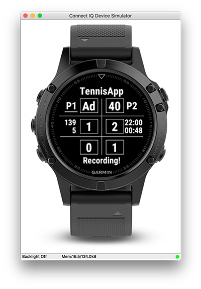 Garmin vivoactive store tennis app