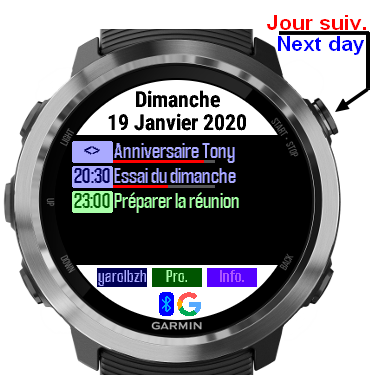 Garmin vivoactive 3 google 2024 calendar